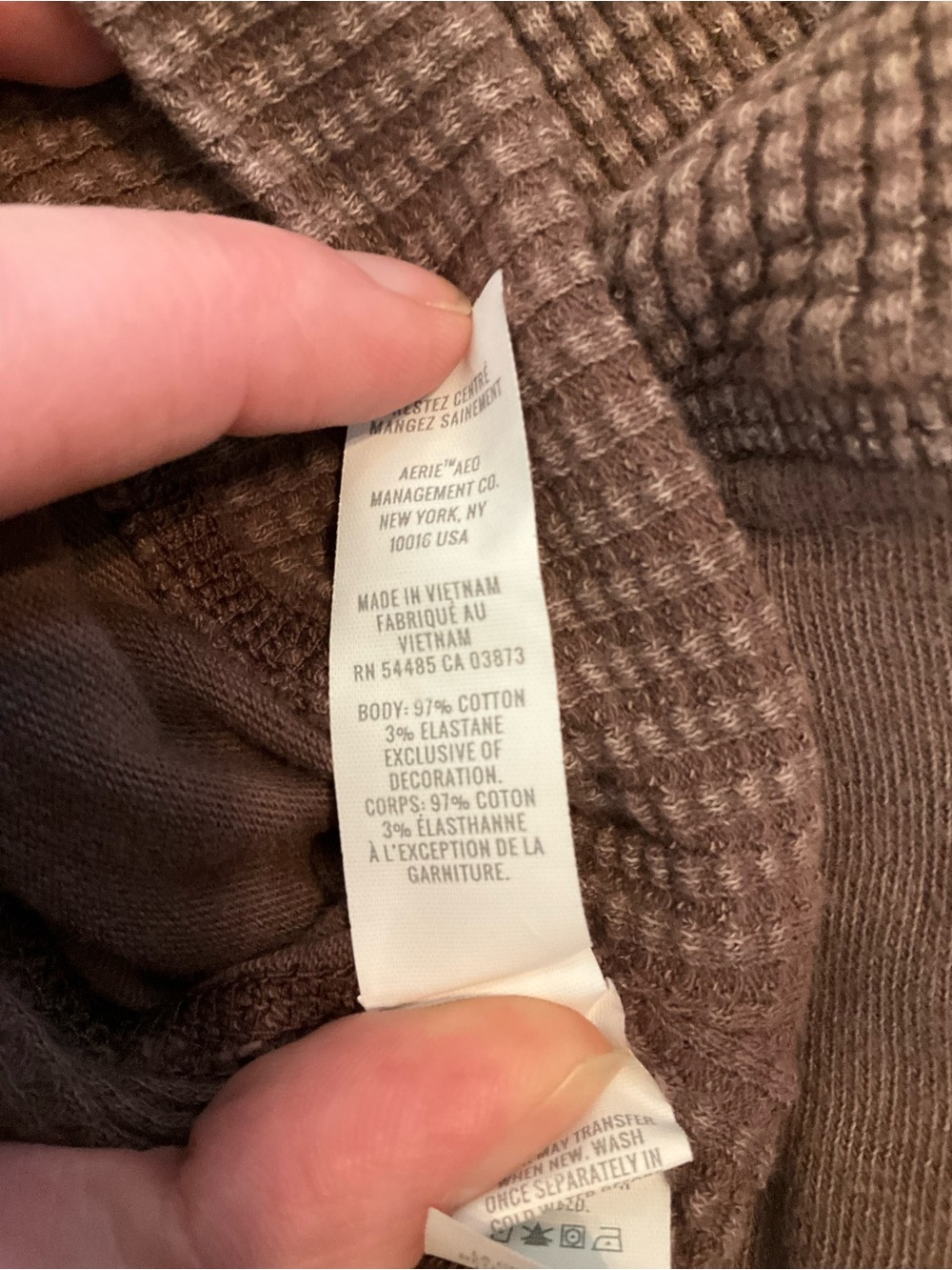 OFFLINE By Aerie Mauve Waffle Knit Oversized Pullover Small - Picture 5 of 5
